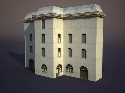 Apartment House 14 Low-poly 3D model