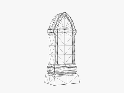 Ancient Stone Obelisk Low-poly 3D model