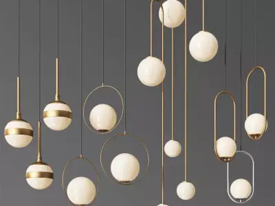 Pendant Light Collection 3D model