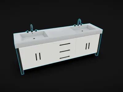 Bathroom Sinks 02 Low-poly 3D model