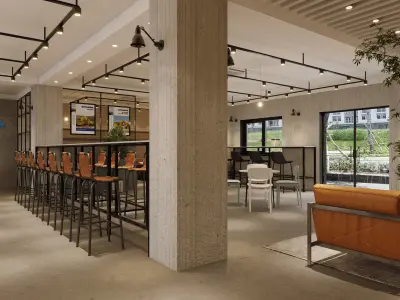 coffee shop Low-poly 3D model