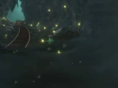 Stylized Cave for Anime and Cartoons Low-poly 3D model