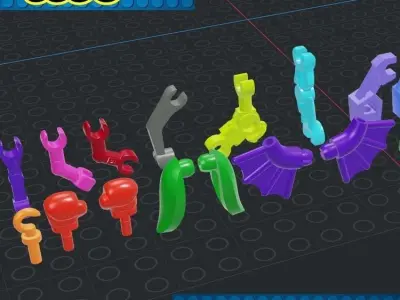 Lego - Minifigures Arms 3D print model