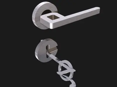 OPeN Door Handle A Fusion of Art and Functionality 3D model