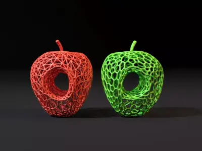Hollow Apple 3D print model