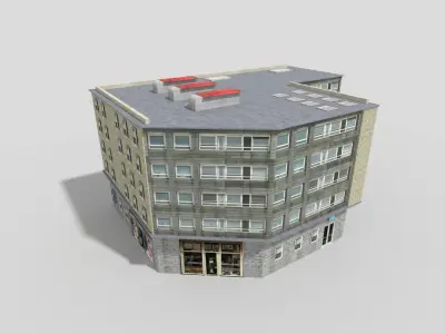 city building 15 Low-poly 3D model