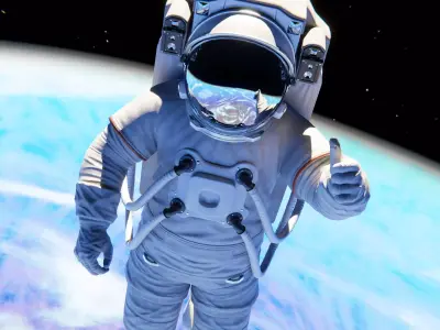 Astronaut low poly Low-poly 3D model