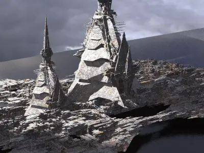New Egypt Pyramid City Tower city  3D model