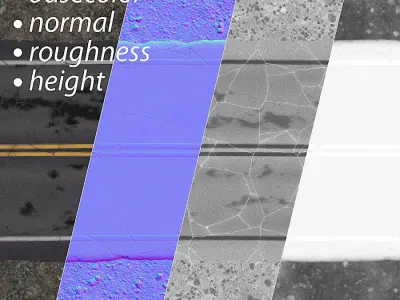 PBR Road texture pack  Texture
