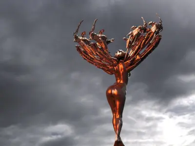 Dantes Lust Statue 4  3D model