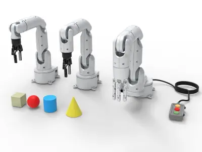 Industrial Robotic  arms set 3D model