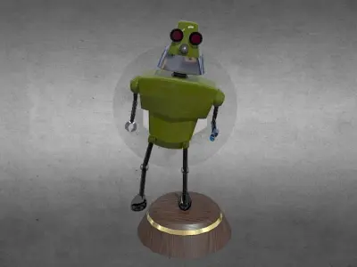 Robot Low-poly 3D model 2