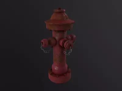 Fire Hydrant 3D Model Low-poly 3D model