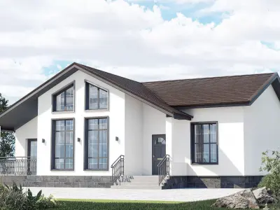 Modern Single-Story House  3D model