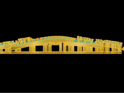 PENDANT gold and turquoise Free 3D print model