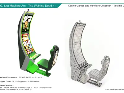 Casino Machine And Lighting Collection 3D model