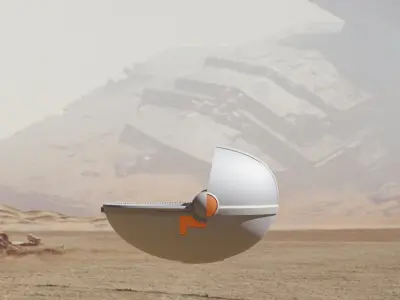 Baby Yoda Pod 3D model