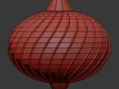 MINARET pendant light with shade 3D model