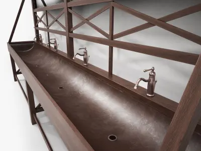 Public Country Sink 3D model