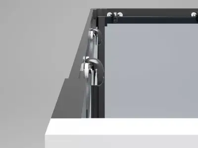 Super Modern Shower Cabin Glass Bathroom Set 3D model