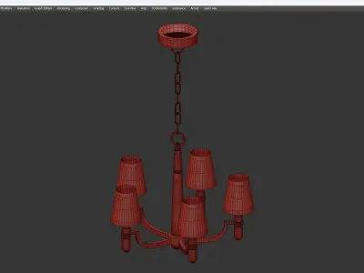 DAYTON CHANDELIER Low-poly 3D model