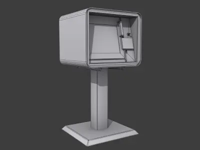 USA Today Newspaper Dispenser Low-poly 3D model