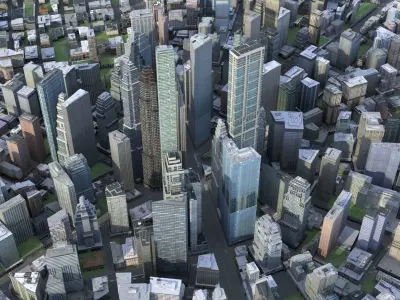 City 107 Low-poly 3D model