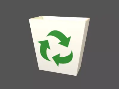 Windows 98 System Rubbish Bin Icon v1 001 Low-poly 3D model