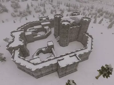 Basic Medieval Castle 3D model