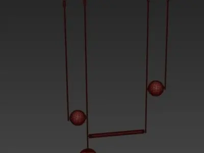 Equalizer Collection Four Piece Chandelier 3D model