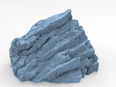 Sci fi Core crystal Shard Rocks Tide 3D model