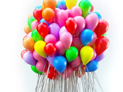 rainbow balloon 3D model