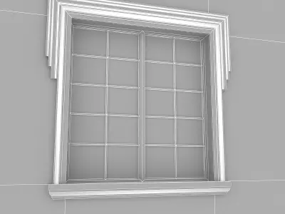Window Frame 16 Low-poly 3D model