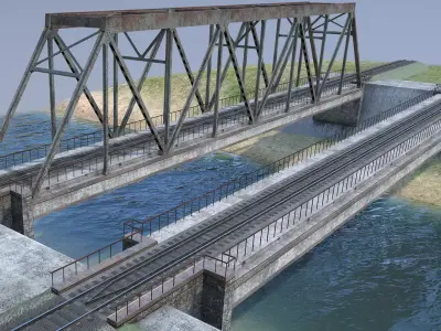 Collection RW Bridge Vologda-II 3D Model Pack