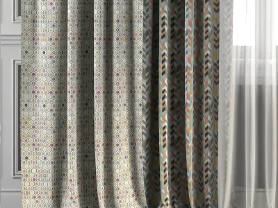 Curtain Set 99 3D model