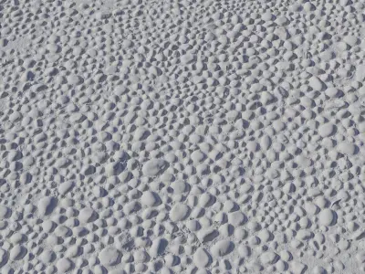 River Pebble Setts in Packed Sand PBR Texture Texture