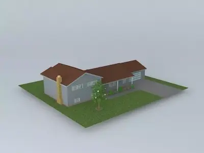 Split Level House Free 3D model