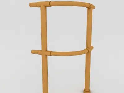 Metal Railling Low-poly 3D model