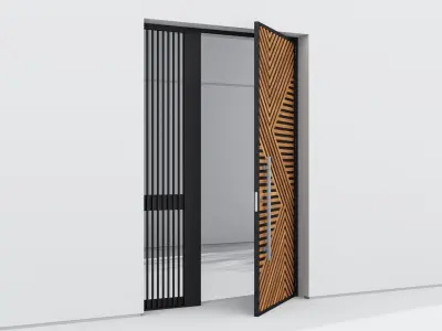 Aluminium door 246 3D model