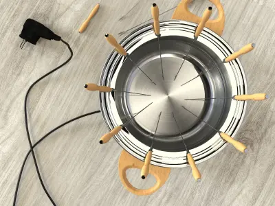 electric fondue maker  3D model