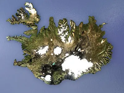 Iceland island of 3D model