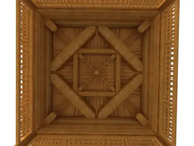 3D Chinese ancient architecture nine in one Low-poly 3D model