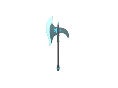 Low Poly Axe 010 Low-poly 3D model