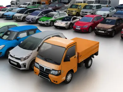  Low Poly City Vehicles v.02 