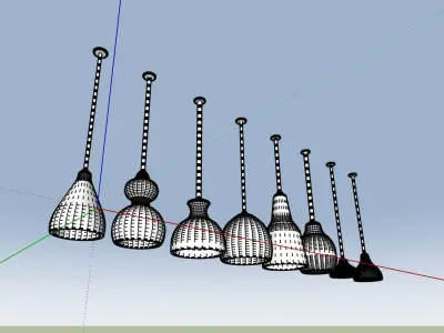 Wooden Lamps 3D model