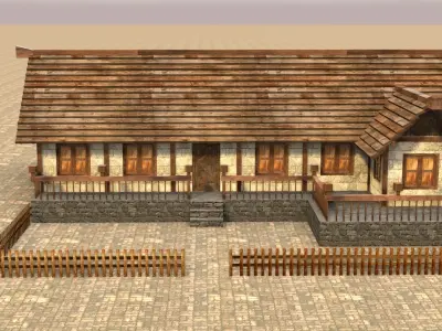 Medieval house sixteen 1 Low-poly 3D model