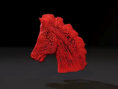 Horses head 3D print model