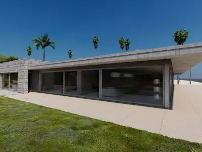 Casa Scene-villa-modern house 3D model 33