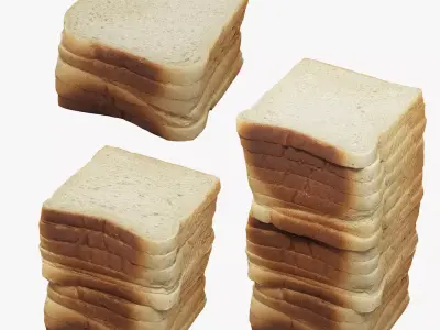 Bread or Toast Collection 3D model
