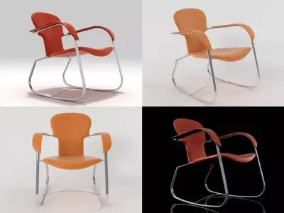 B four different chairs Free 3D model